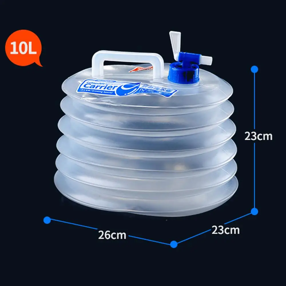 10L Походные сумки для воды 5/10/15L Открытый походный ультралегкий портативный контейнер для воды складной водный Кемпинг складное ведро - Цвет: 10L
