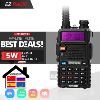 

Original Baofeng UV-5R Walkie Talkie Dual Display Dual Band Baofeng UV5R Portable 5W UHF VHF Two Way Radio Pofung UV 5R