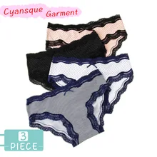 3 шт., сексуальные трусики, нижнее белье для женщин, нижнее белье с низкой талией, женские трусики для девушек, танга с бантиком, бесшовные кружевные стринги для девушек