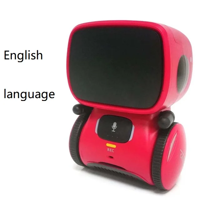 Red English Умный робот ранняя обучающая игрушка Голосовая активированная Интерактивная голосовая связь Сенсорное распознавание пение танцы робот игрушка - Цвет: Red English