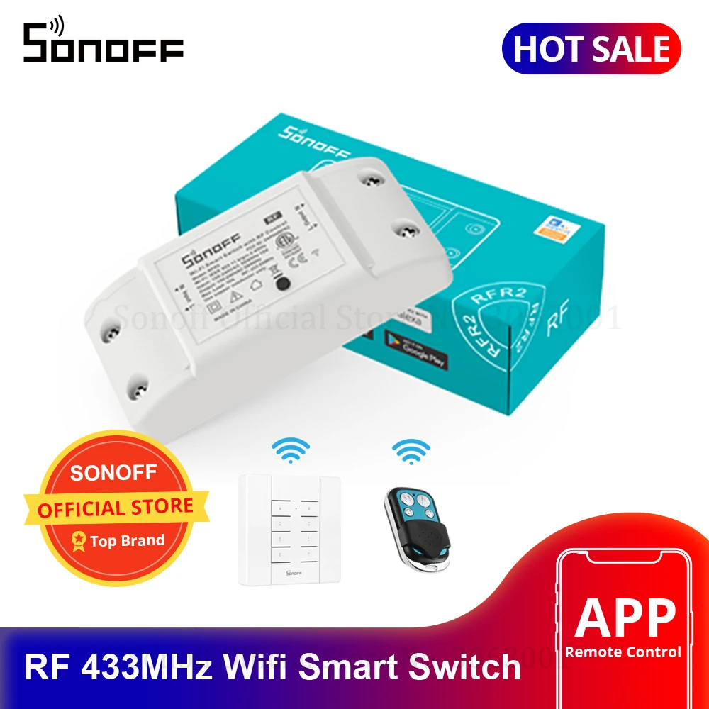 Smart switch smart switch module Sonoff RF WiFi Smart Switch Interruptor 433Mhz RF Receiver Intelligent Remote Wireless Control for Smart Home Wi-fi Light Switch