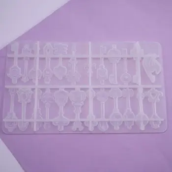 

Crystal Epoxy Resin Mold Tray Key Pendant Casting Silicone Mould DIY Making Tool N0HE