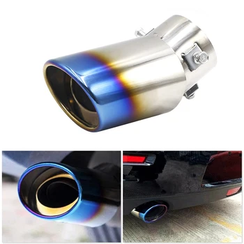 

Universal Car Exhaust Muffler Tip Round Stainless Steel Pipe Chrome Exhaust Tail Muffler Tip Pipe Silver Car Accessories Muffler