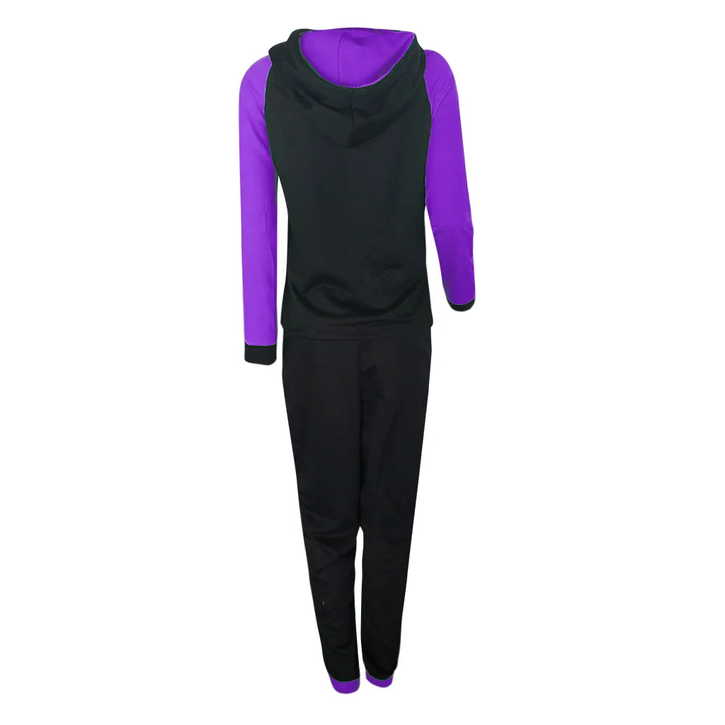 slim running set Women Gym Clothes Spandex Stripe Zipper Long Sleeve Pullove Sport Tops+Long Pants Set#g3