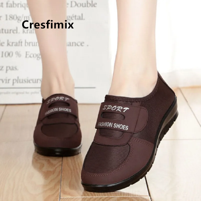 b Cresfimix zapatos de mujer; женские классические туфли на плоской подошве без застежки; цвет красный, винный; красивые женские черные балетки; коричневые танцевальные туфли в стиле ретро; a5527 - Цвет: b