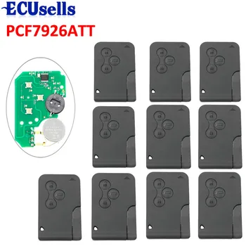 

10PCS/LOT, 3 Button Smart Card Remote Key 434MHZ 7926ATT Chip for Megane Scenic 2003-2008