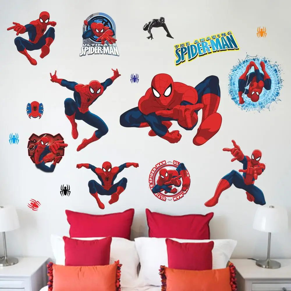 Wall Stickers Spider-Man Spider Decorative Wall Stickers for Room Office Anime Decor