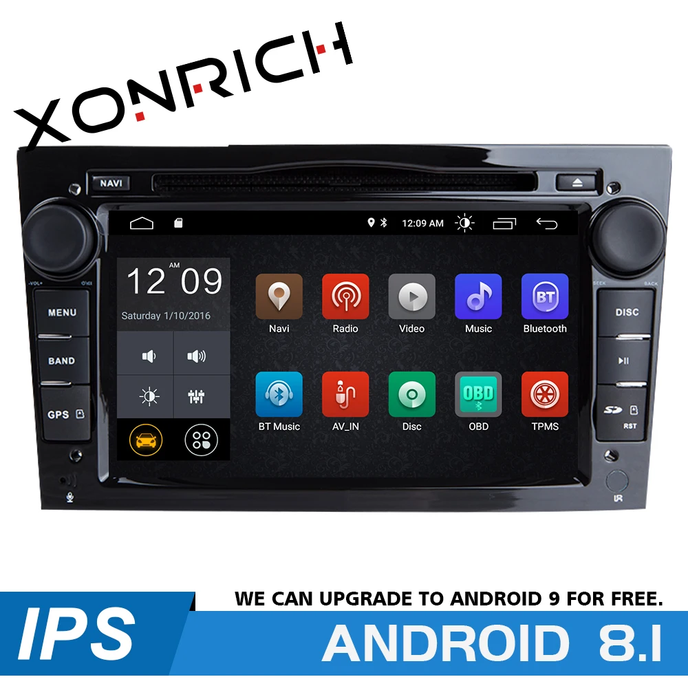 Discount 2 Din Android 8.1 Car DVD GPS Navigation AutoRadio For Opel Astra H G J Vectra C Zafira b Corsa C D G Antara Meriva Vivaro Wifi 0