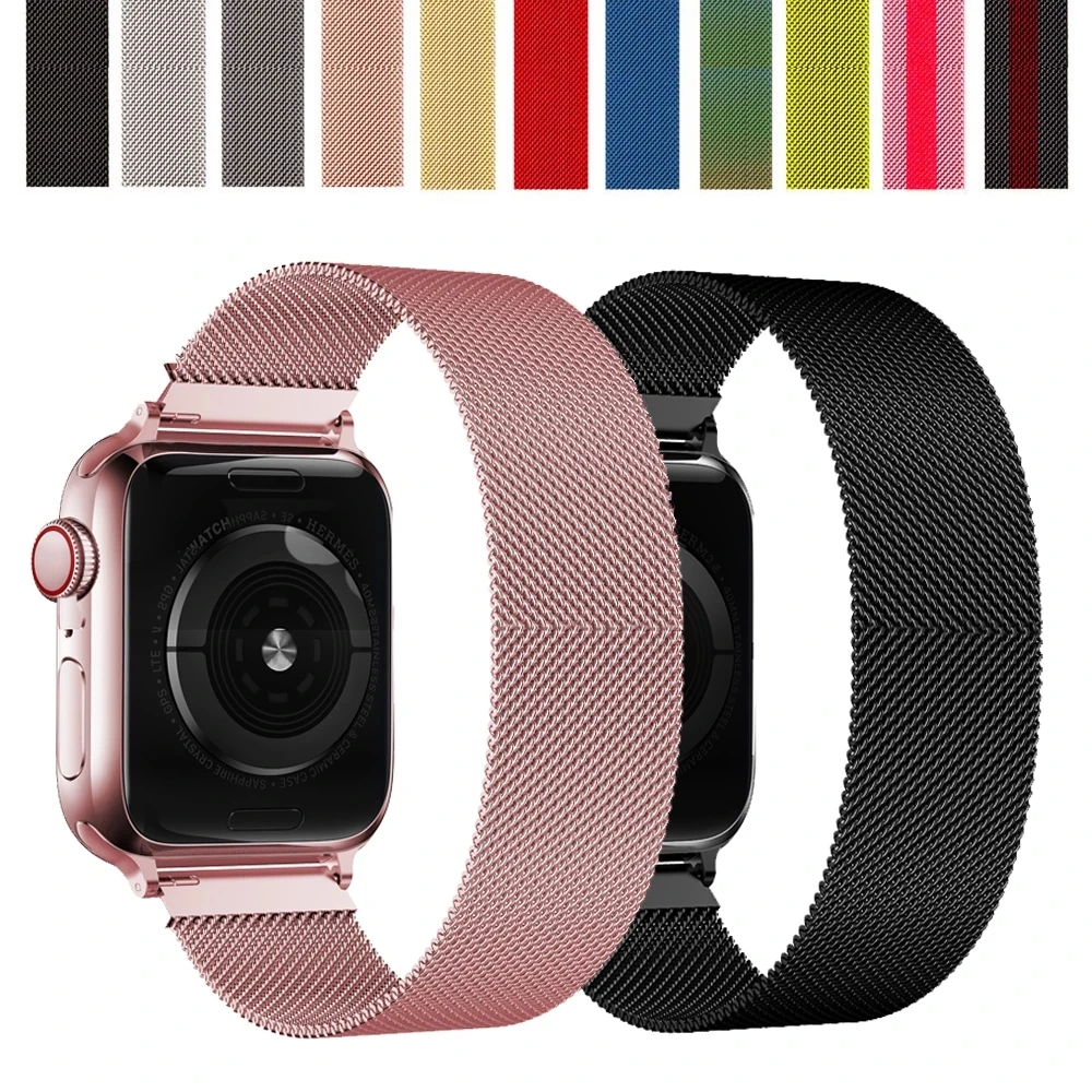 Ремешок Миланская петля для Apple watch band 44 мм 38 42 40 браслет из нержавеющей стали iwatch series 1 2 3 4 5 6|Ремешки часов| |