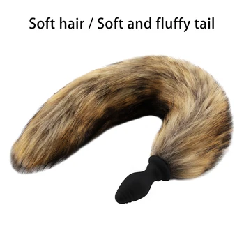 Wireless Remote Fox Tail Anal Plug Adult Games 10 Speeds Vibrating Butt Plug Anus Stimulator For Couples Flirt Cosplay Toys 4