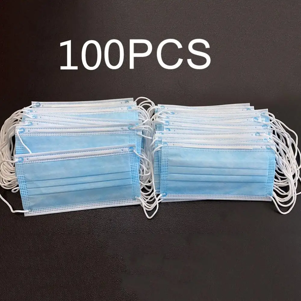 

10/20/30/50 Pcs Face Mask Protective 3 Plyer Mouth Face Masks Non-Woven Mask Anti-fog Breathable Cotton Safety Masks
