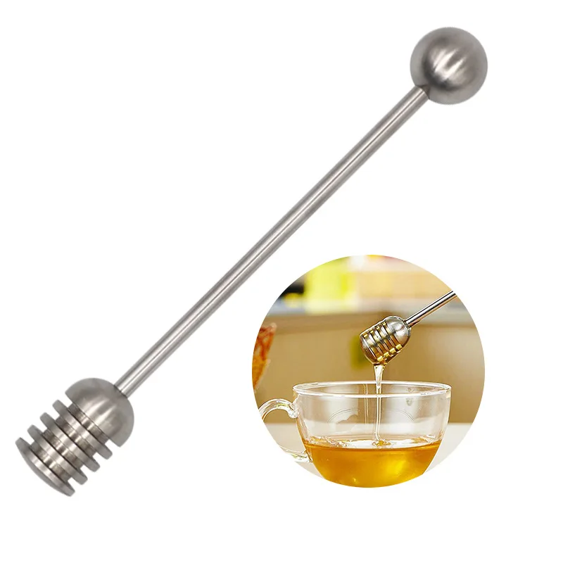 

Beekeeper Tools Stainless Steel Straight Handle Metal Dipper Honey Stick Mixing Stick Tool Kitchen Cooking Apiculture Tools