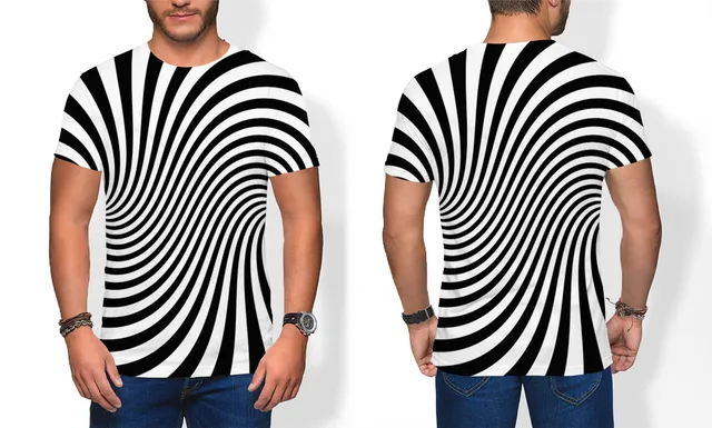 3D Dynamic Picture T-shirt Men Moving Effect Print Tshirts Male Summer T  shirt Breathable Top Tees Dizzy Boys Girls Streetwear