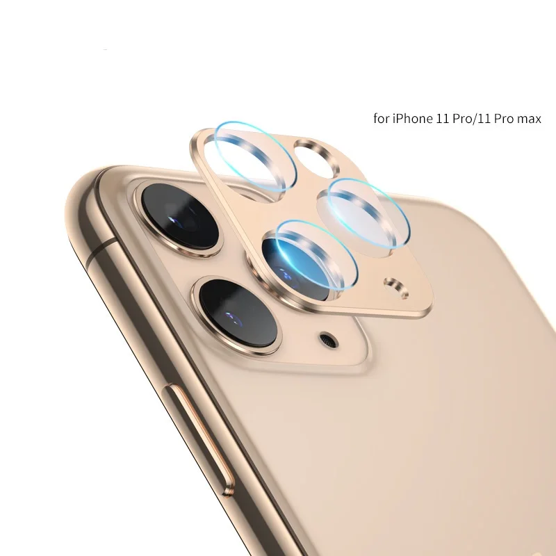gold 11 pro or max Новинка чехлы для камеры из титанового сплава кольцо для iphone 11 Pro Max защита для объектива задней камеры для iphone 11 11Pro металлическая крышка для объектива - Цвет: gold 11 pro or max