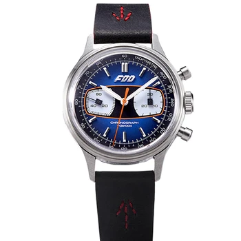 

Pilot Mechanical Wristwatches Men 1963 Hand Wind 38mm Army Watch Men Chronograph Stainless Steel Acrylic Luminous Watch New 2020