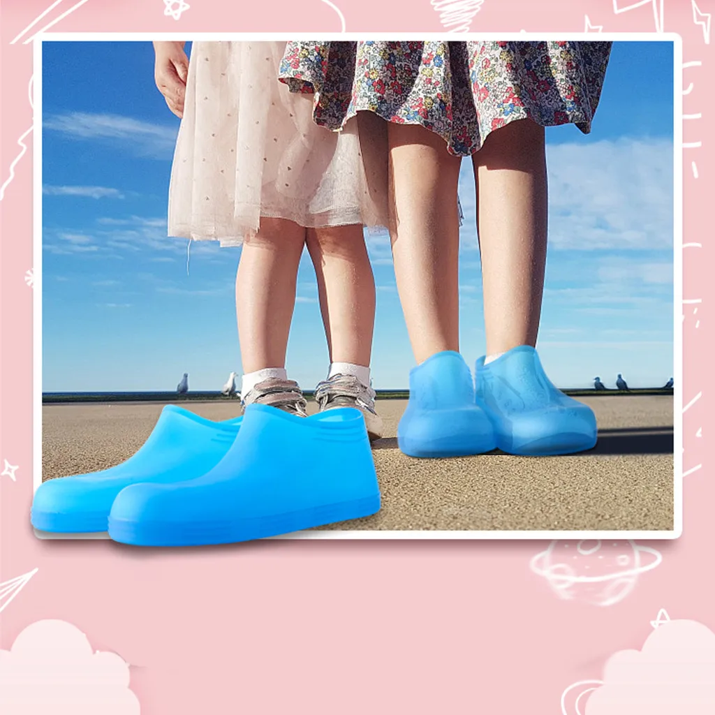 S/M/L Пара обувь для защиты от дождя ботинки многоразовые непромокаемые ботинки зимние бахилы водонепроницаемая обувь галоши# R30
