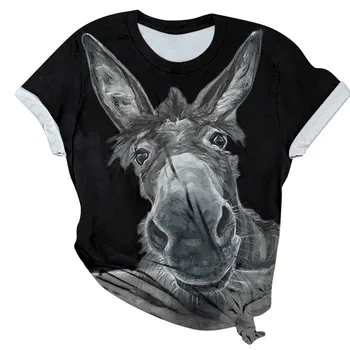 

Plus Size Women Short Sleeve 3D Animal Printed O-neck Tops Tee T-shirt Blouse Summer blouses женские блузки женские футболки