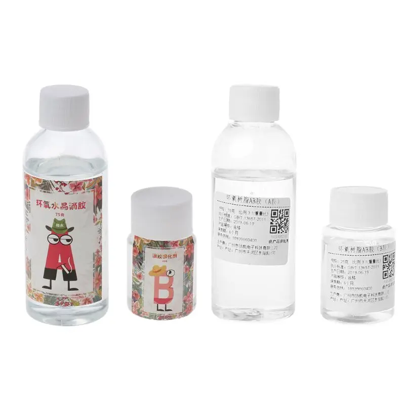 

1Set Clear Casting Epoxy Resin High Adhesive 3:1 AB Crystal Resin Jewelry Making