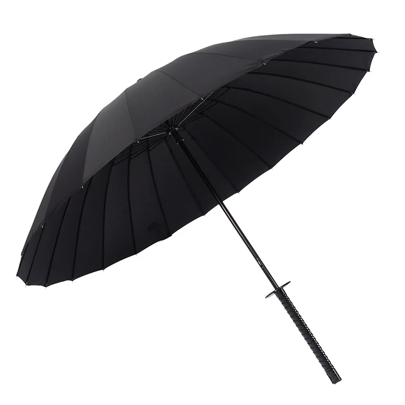 

New Style Creative Cool 24 Osteotome Umbrella Samurai Men's Anime Longquan Sommelier Knife Umbrella Long Handle Manual All-Weath
