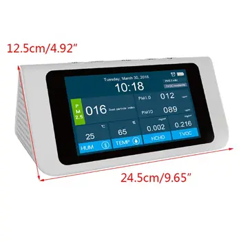 

TVOC Temperature Meter Hygrometer HCHO Formaldehyde Detector Air Quality Meter R9UF
