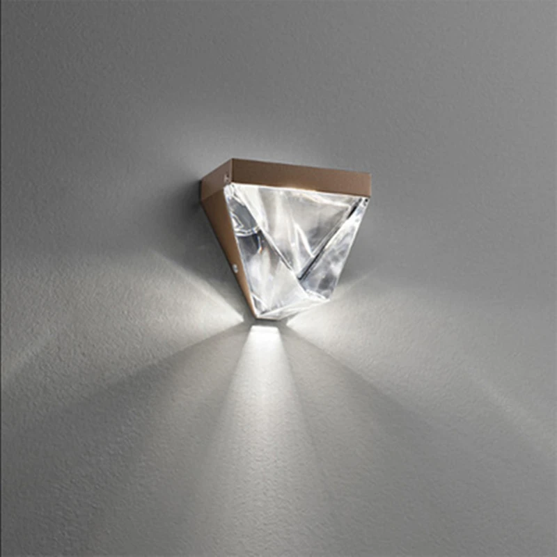 

LED Crystal Wall Lamp Modern Minimalist Bedroom Bedside Hallway Corridor Entrance Background Light Luxury Wall Lamp