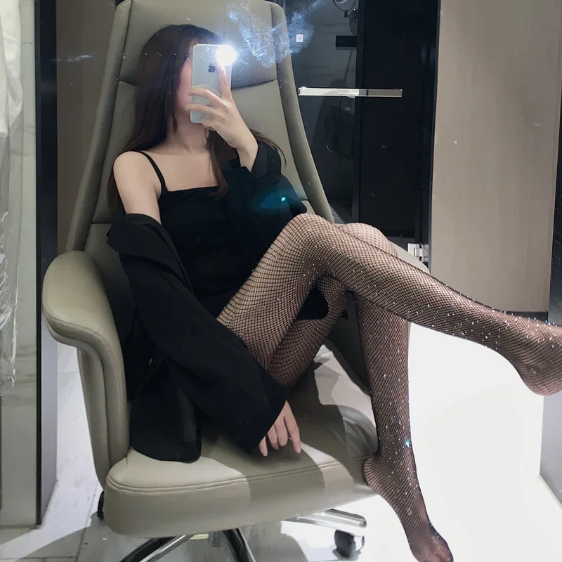 Women Sexy Stockings Tights Rhinestone 
