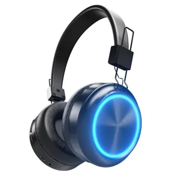 

Stylish Design Colorama Wireless Bluetooth Headset Beautiful RGB Colorful Light FM Radio Wireless Headphones Support TF Card