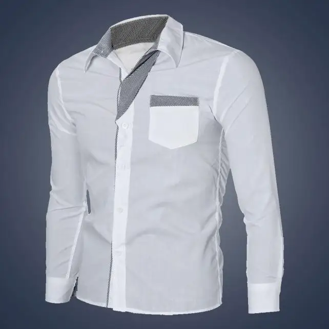Модная мужская Роскошная Повседневная приталенная стильная рубашка с длинным рукавом Mouwen, приталенная рубашка Mannen Slanke, Повседневная рубашка
