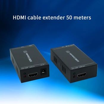 

Hdmi Single Line Network 50 M with Hdmi Ring Out Hdmi 1080P Extender Hdmi Amplifier for Hdtv Dvd Tv Box EU Plug