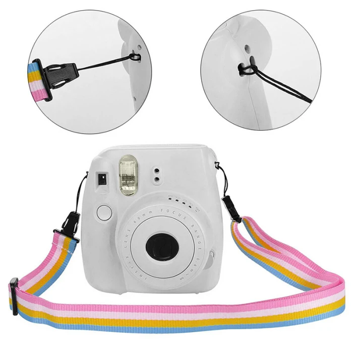 Камера чистой твёрдой ПВХ чехол с крышкой с ремешком для Fujifilm Instax Mini 9/8/8+ DQ-капля