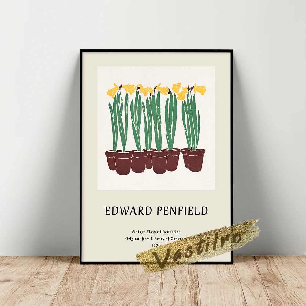 

Edward Penfield Vintage Print Art Poster Exhibition Museum Canvas Painting Home Decor Living Room Wall Art Prints Picture Gift