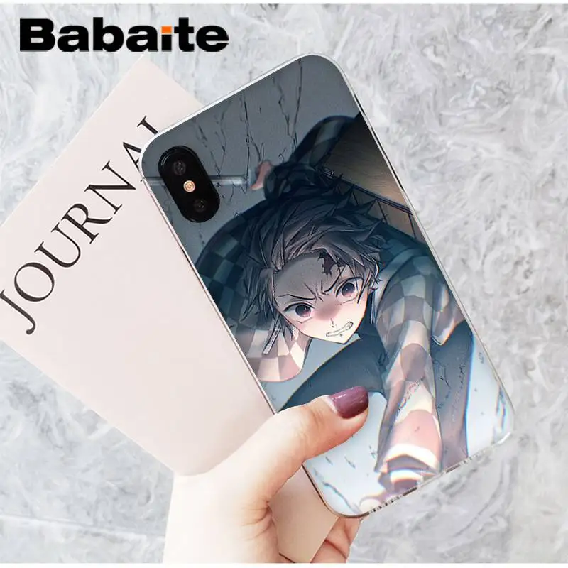 Babaite Kamado Nezuko Kimetsu No Yaiba мягкий черный чехол для телефона для iPhone 8 7 6 6S Plus X XS MAX 5 5S SE XR 11 11pro 11promax