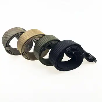 

Men's Military Classic Tactical Belt High Elastic Metal Hook Outdoor Training High Quality New Nylon Soldier Belts