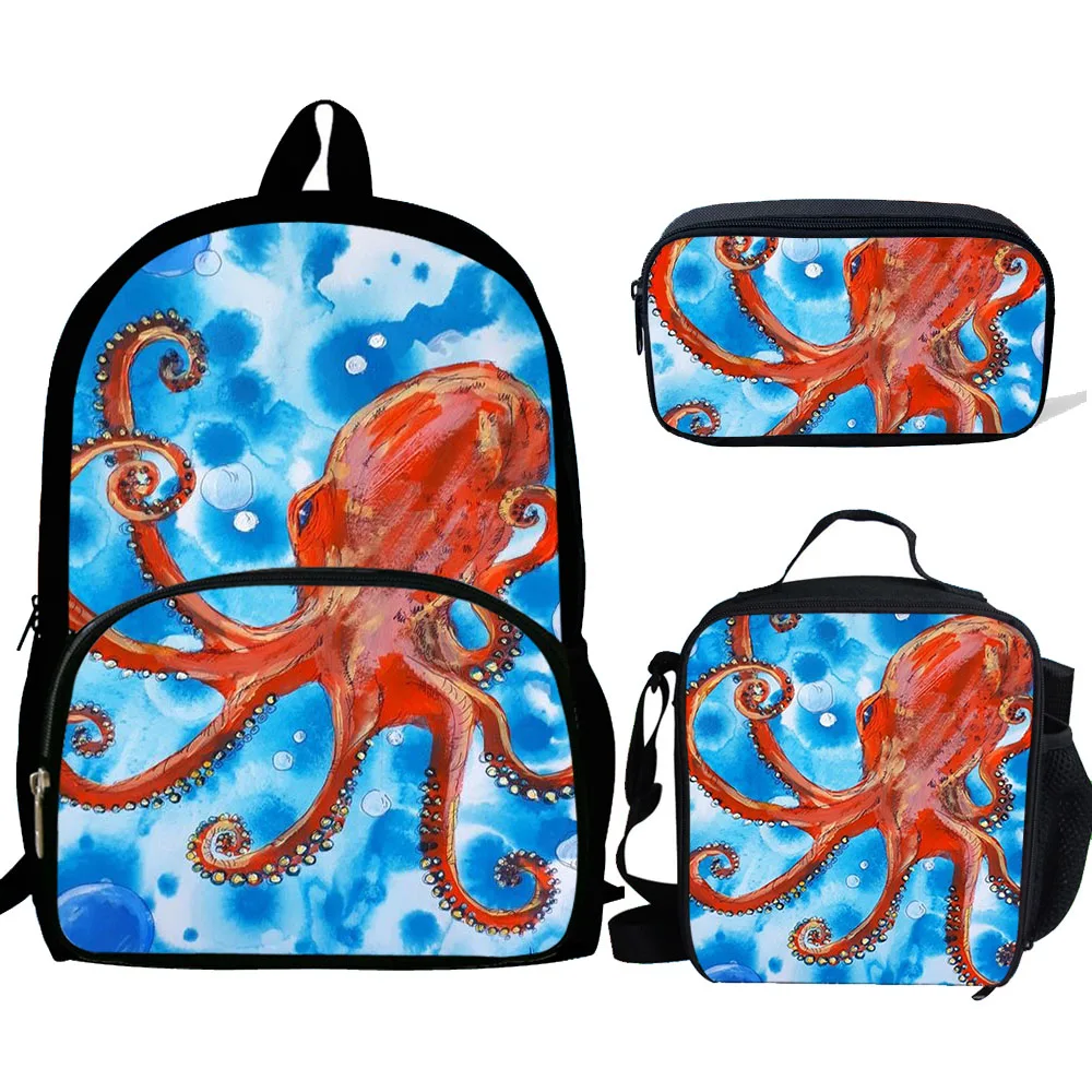 

3pcs/Sets New Children School Bags Set Kids Octopus Backpack Girls Boys Primary Student Book Bag Elementary Schoolbags