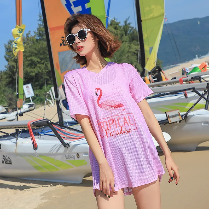 

2020 Athletic Large Size Bathing Suit Women's Conservative Slimming Large Bust Push up Split Type Three-piece Set Hot Springs Sw