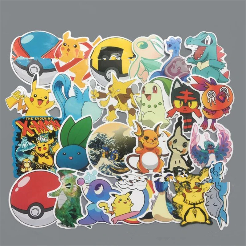 

Cartoon Anime Around Pokemon Cute Graffiti Sticker 45pc Bicycle Computer Skateboard Suitcase Personalized Waterproof PVC Sticker