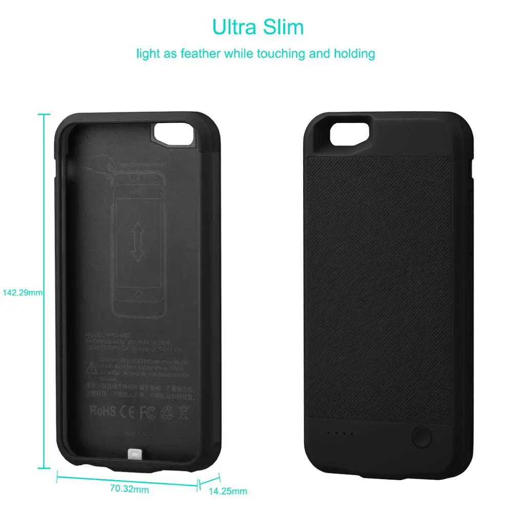Power Trust 2800mAh Чехол для зарядного устройства для iPhone 6 6s power Bank Charing чехол