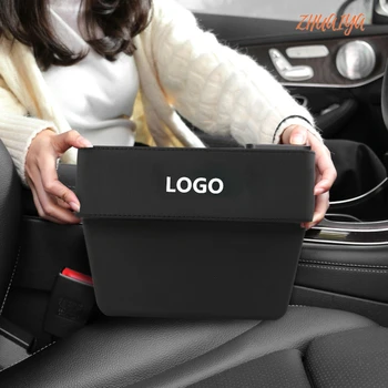

Left/Right Universal Pair Passenger Driver Side Car Seat Gap Storage Box for Pocket Organizer Phone Holders For Kia logo RIO K2