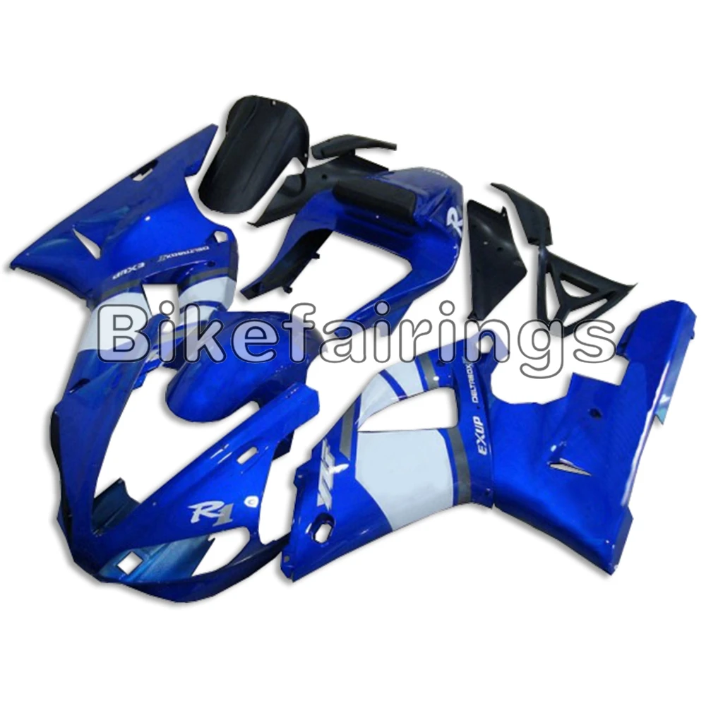 Sportbike Белый Синий Cowlings для Yamaha YZF1000 R1 2000 2001 00 01 R1 ABS пластик впрыска кузова Комплект обтекатели