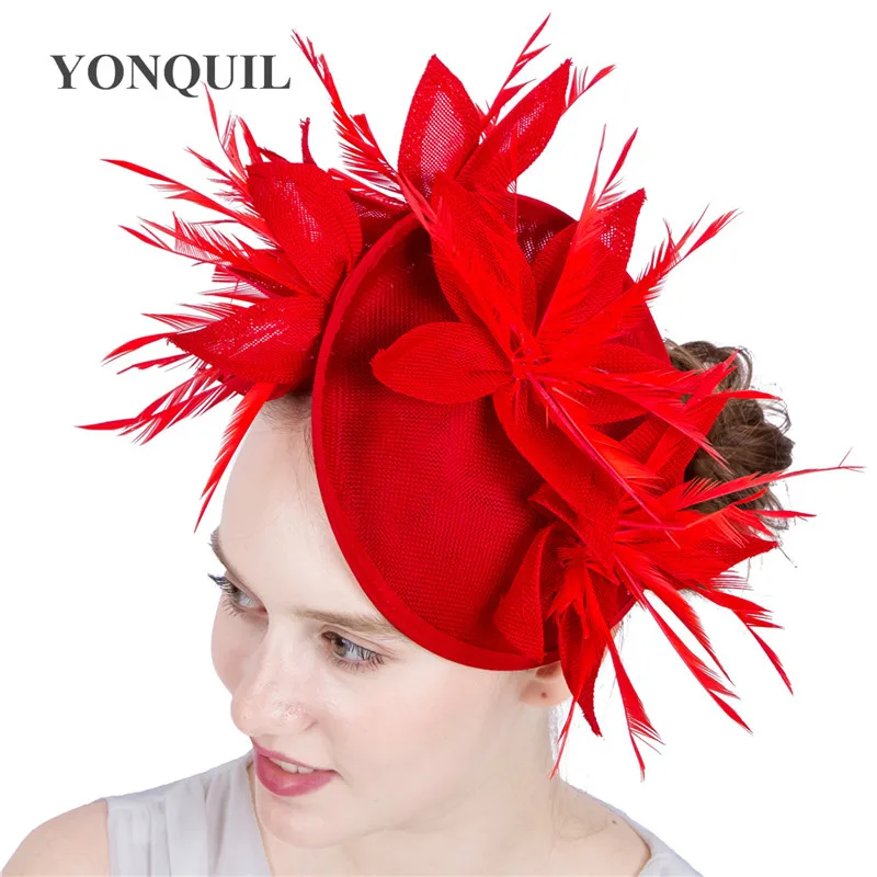 Wedding Red Fascinator Hats With 