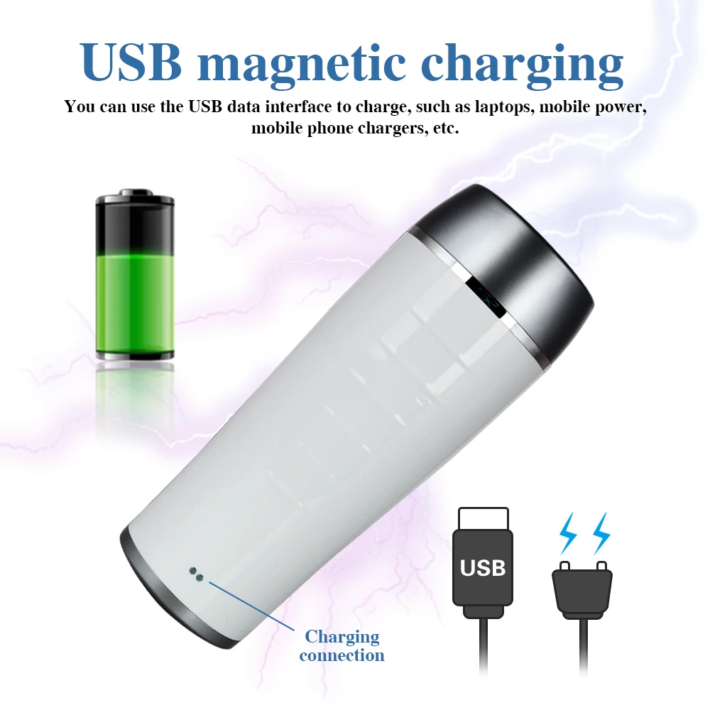 Электрический автоматический флуоресцентный вибратор для мужчин мастурбатор Moan