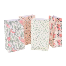 4 шт Цветочная бумага в цветочках рождественские вечерние праздничные печенья Подарочная сумка или сумка для шопинга и стикер