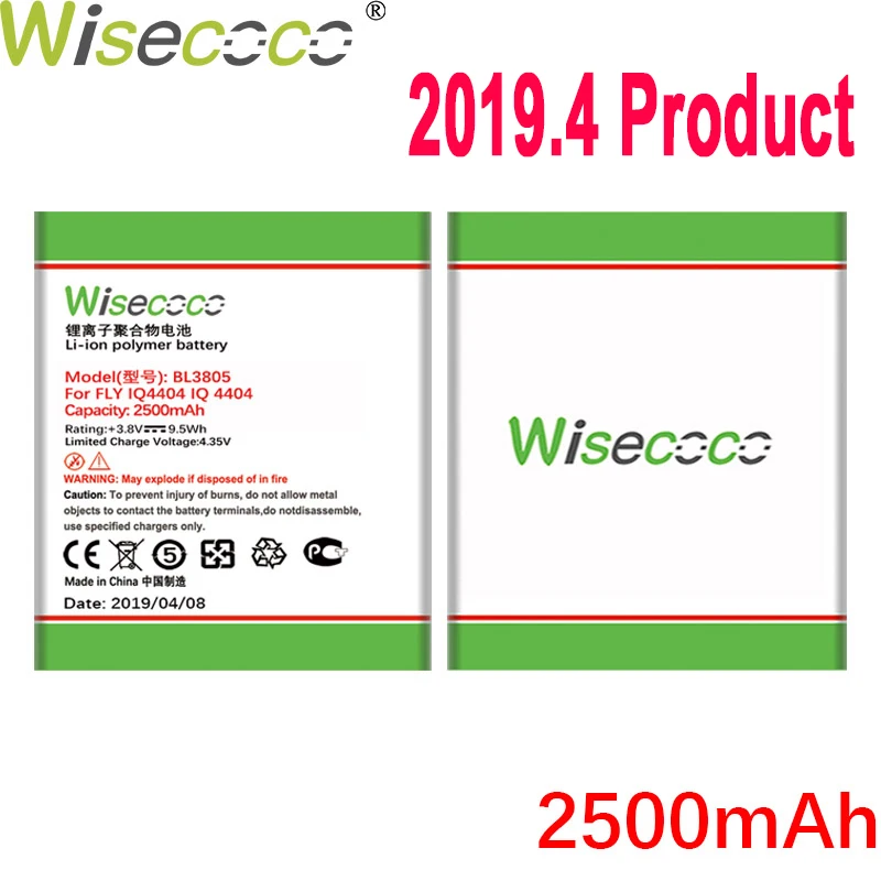 

WISECOCO 2500mAh BL3805 Battery For Fly IQ4404 IQ 4404 Phone In Stock Latest Production High Quality Battery+Tracking Number
