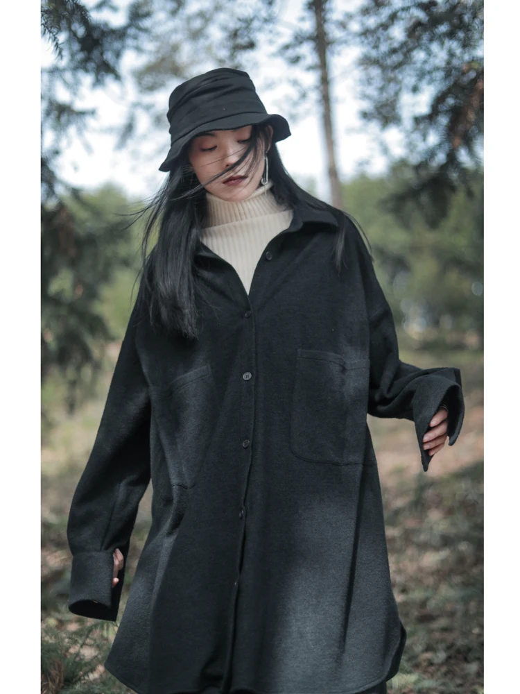 black DMY2583 XITAO, черный, женский, смешанный, модный,, с одной грудью, полный рукав, весна, с карманом, свободный, миноритарного размера плюс, пальто DMY2583 - Цвет: black DMY2583