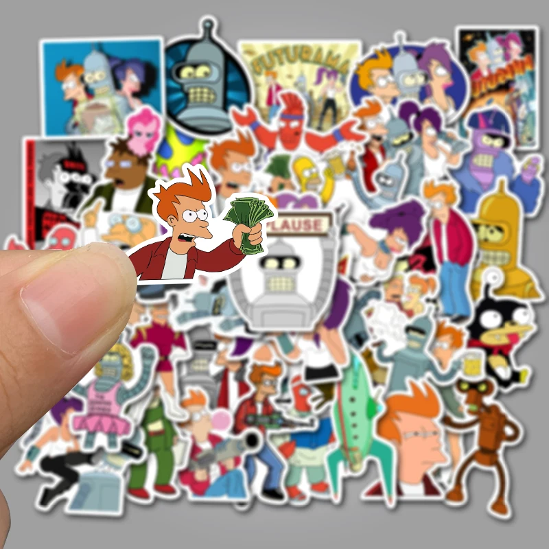 50 шт. Futurama мультфильм забавные наклейки s пакет аниме Винтаж Пастер diy Дети Косплей Скрапбукинг Стикеры телефон ноутбук Водонепроницаемый