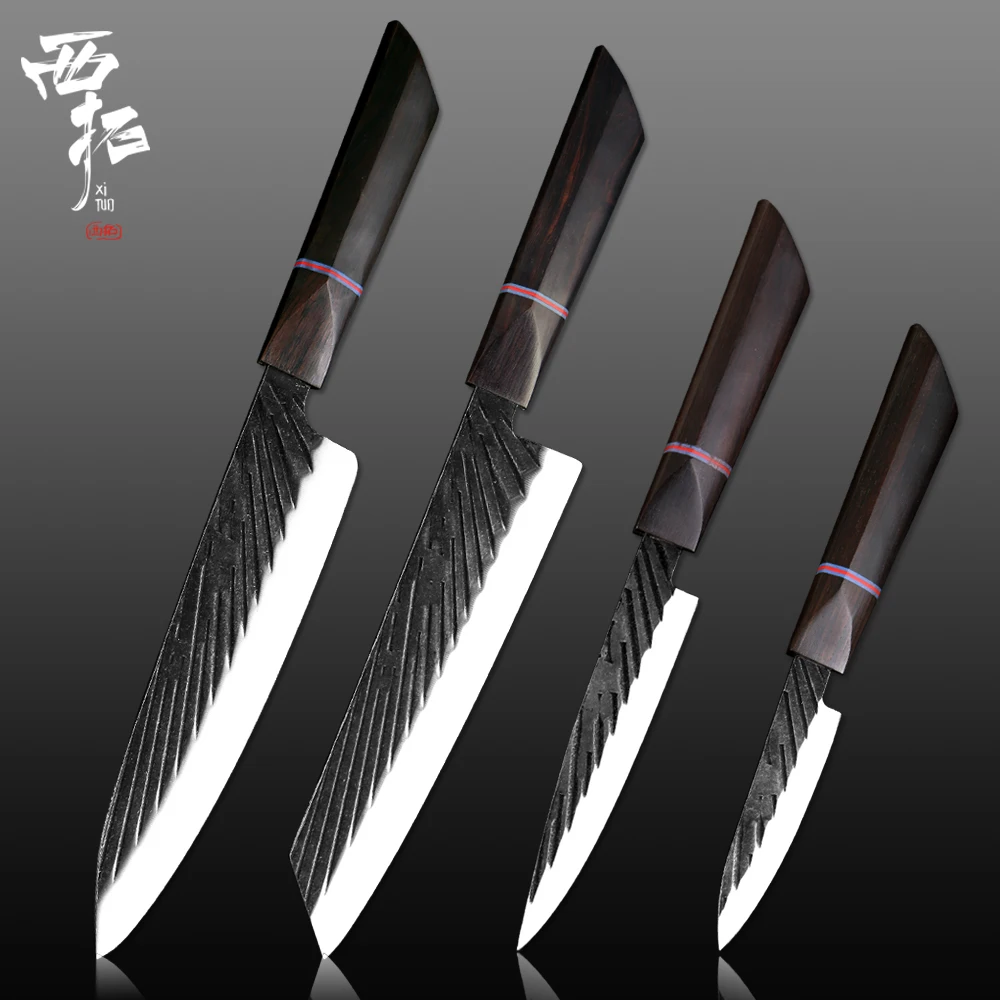 XITUO Kitchen Chef Knife 440C Steel High Hardness Hand Forged Japanese Sharp Cleaver Knife Kiritsuke Peeling Knife Cooking Tool