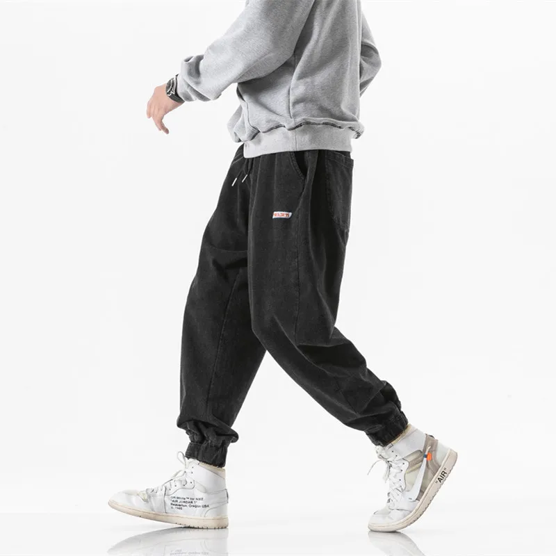 

Yi dao Vintage Japanese-style Retro Spring Popular Brand Casual Pants Men's Simple Lettered Embroidered Loose-Fit Students Ankle
