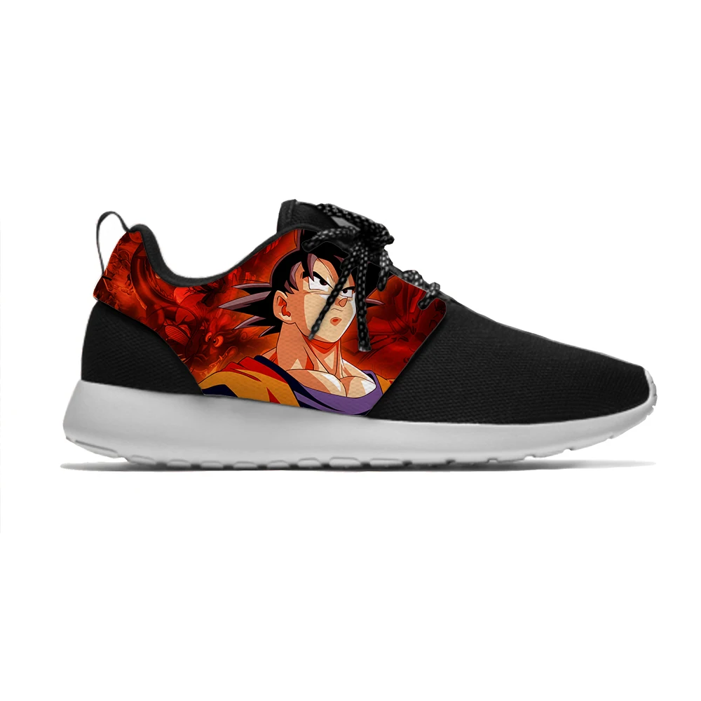 Японские Аниме Dragon Ball Z Super Saiyan Goku классные классические отличные спортивные кроссовки Повседневные Дышащие 3D кроссовки для мальчиков и девочек
