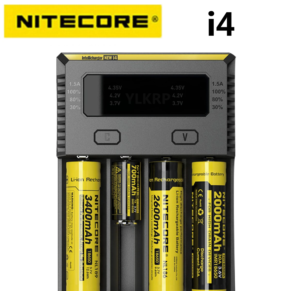 NITECORE New i4 2018 smart battery charger For 18650 26650 16340 & car charger 
