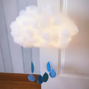 

DIY Cotton Cloud Light Hanging Lamp Cartoon Bedroom Corridor Party Decoration Handmade Night Light